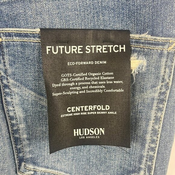 NWT Hudson Centerfold Super Skinny High Waist Distressed Jeans 26 - Picture 6 of 6